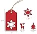 Your Little Lovely 180Ct Tags Labels -Snowflakes/Xmas Tree/Reindeer - for Present/Wrapping Paper Decorations