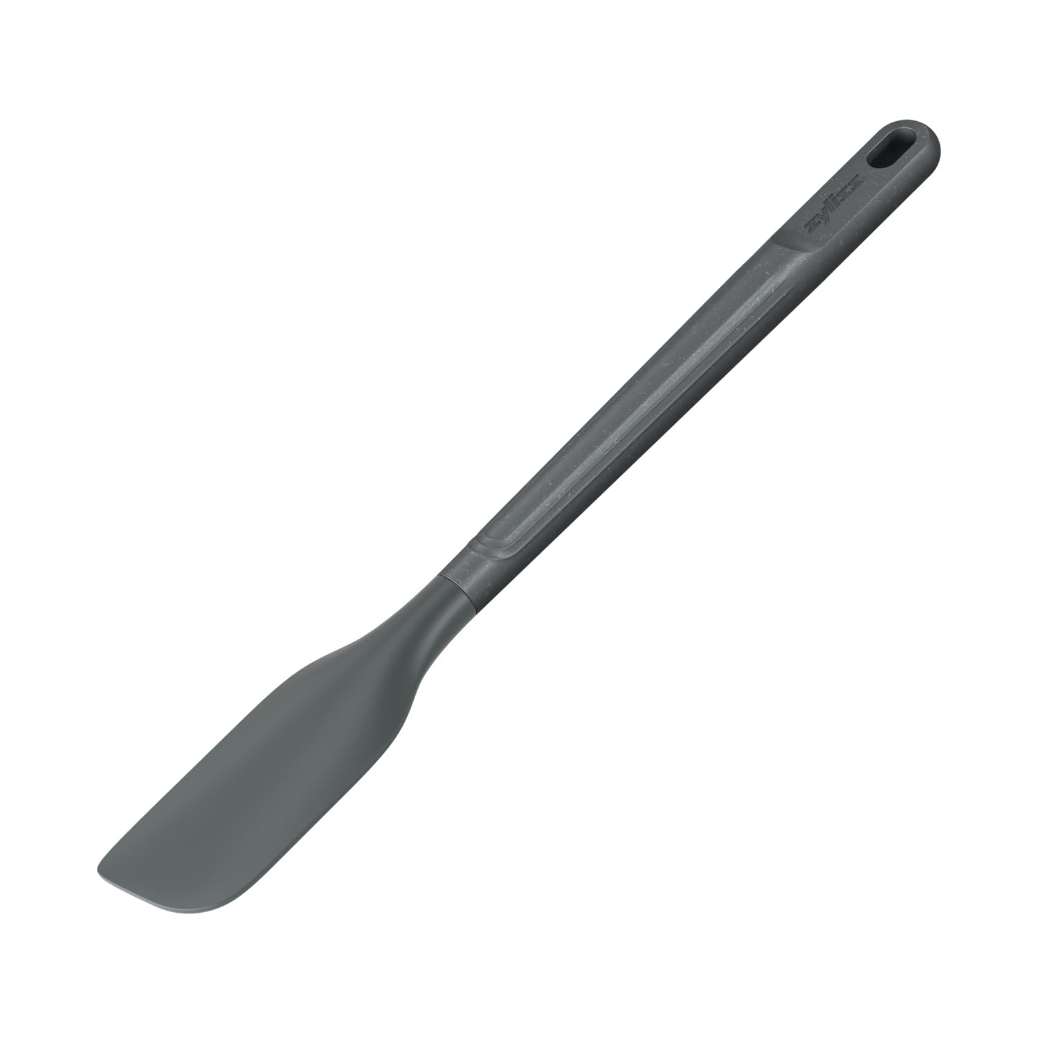 Zyliss Small Kitchen Spatula, Sustainable Wheat Straw/Silicone, Kitchen Utensil for Cooking and Baking, Heat Resistant Silicone Head, Beluga Grey, 27.5cm x 3.5cm, Dishwasher Safe