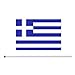 25 Pack Hand Held Small Mini Greece Flag,Greek Stick Round Top National Country Flags,Party Decorations Supplies for Parades,World Cup,Festival Events,International Festival.