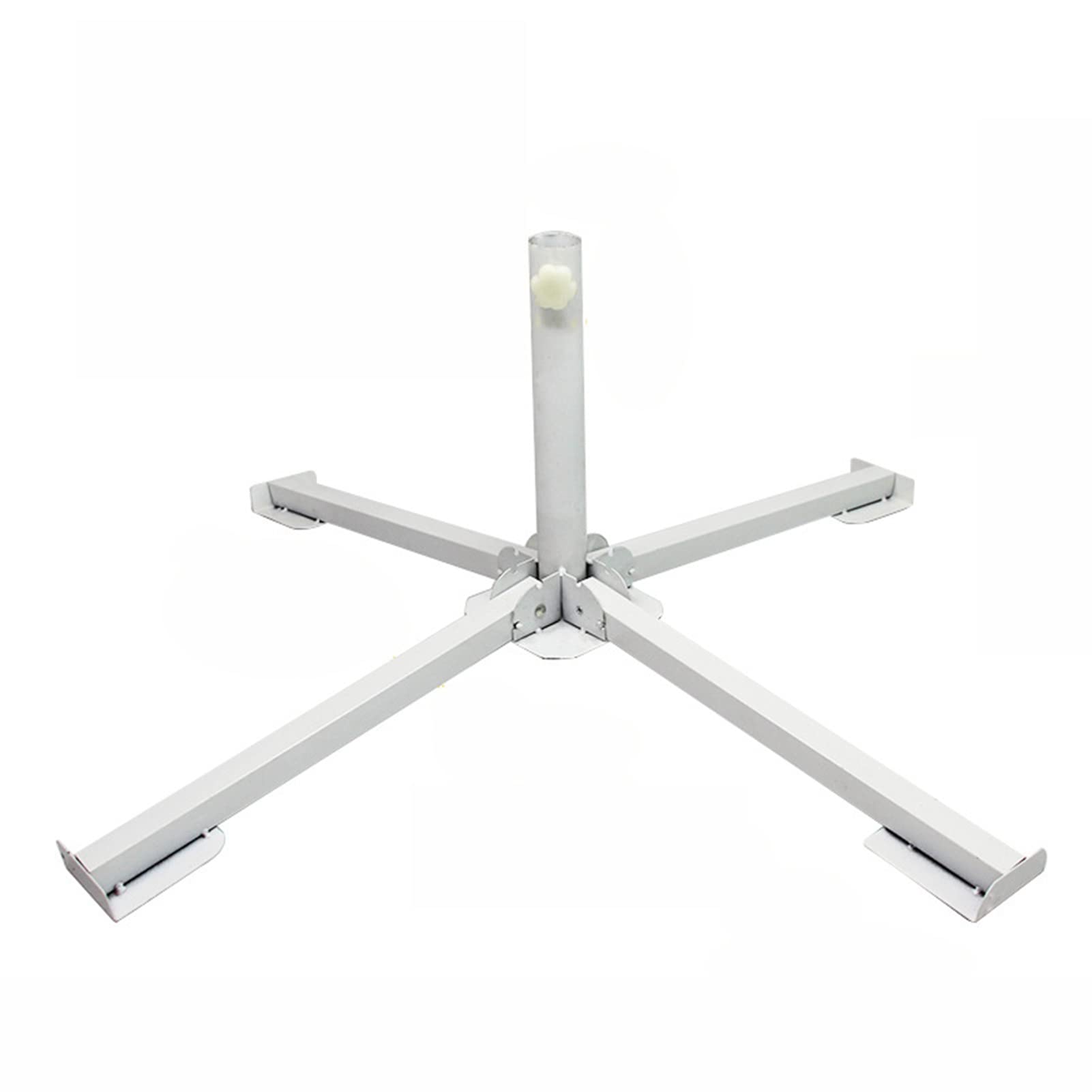Septpenta Portable Foldable Beach Umbrella Stand, 40X13x10cm Adjustable Patio Umbrella Base Holder, Outdoor Sunshade Anchor for Indoor, Beach, Business Table, Garden, Swimming Pool(White)