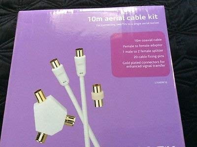 LOGIK 10 Metre White Aerail Cable Kit