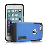 iPhone 6S Case, Poweradd Apple iPhone 6 6S Case with Double Layer Shock Absorbing Soft Interior Hard Blue Case for iPhone 6 6S (4.7