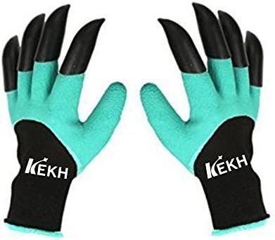 Garden Genie Gloves, KEKH Genie Gloves With Clawed Easy Gardening Gloves for Digging & Planting Hand Tools (Claws on Two Hands)