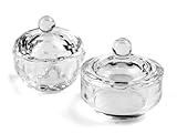 Leegoal 2 pcs New For Liquid Powder Tool Crystal Dappen Dish Nail Art Acrylic