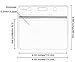 Fushing Pack of 50 Clear Plastic Horizontal Badge Holders, Name Tag Holders, Card Holders (L)