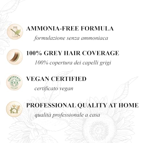 Lucens Umbria - 3.0 Dark Brown, Ammonia-Free Hair Colour, Vegan Permanent Colouring Kit with Natural Extracts, Soothing, Moisturizing and Protective Action