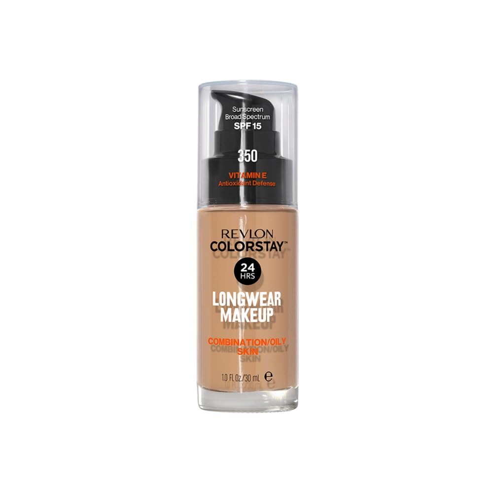 Revlon Colorstay Softflex Combi/Oily With Pump, 350 Rich Tan, 30 ml (Pack of 1)