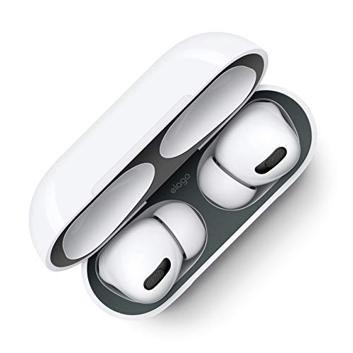 elago Dust Guard Compatible with AirPods Pro - Dust-Proof Film, Ultra Slim, Luxurious Looking, Protect from Iron/Metal Shavings (2 Sets, Dark Grey) [US Patent Registered]