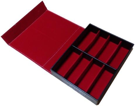 Amazon Co Jp ノーブランド品 メガネ サングラス 収納 コレクション ケース 8本収納 腕時計 眼鏡 宝石 保管 薄型 ケース 0005 5 ブラック レッド ホーム キッチン