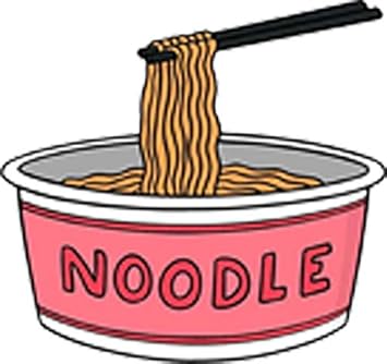 Amazon Com Simple Ramen Noodle Cartoon Emoji Vinyl Sticker 2 Tall Carton Arts Crafts Sewing
