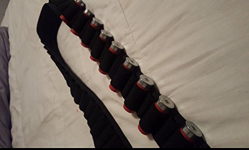 Safety Solution 10, 12 & 20 Gauge GA Stealth Black 56 Round Shotgun Shotshell Ammo Shot Shell Shoulder Bandolier Bandoleer Carrier (1 Pack)
