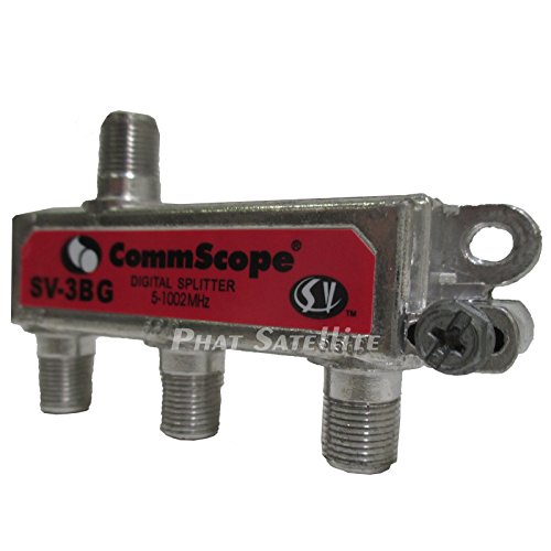 2 Piece SV-3G 3-Way Professional Grade High Quality 5-1002Mhz Corrosion Resistant Plating RG6 RG7 RG8 RG59 RG8 RG11 Coaxial Cable Digital Splitter for Charter Time Warner COX Comcast HDTV