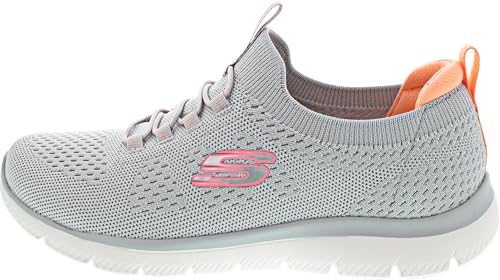 Femme Summits Top Player Fashion-sneakers, Bordure Corail Rose En Tricot Gris, 39 EU