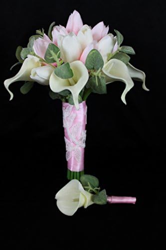 Ready to Ship Tulip and Calla Lily Wedding Bouquet