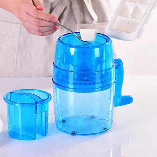 DishyKooker Home Mini Hand Crank Manual Ice Crusher Shaver Kids Shredding Snow Cone Maker Machine Household Product - Thumbnail 4