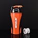 BOTTLED JOY Protein Shaker Bottle, Non-toxic Wide Mouth 100% Leak Proof Shake Water Bottles 27oz 800ml (Orange)