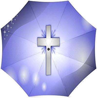 Catholic Christian Religious Church Gifts Cross Anti Rain Windproof Travel Golf Sports Foldable Umbrella