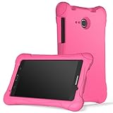 MoKo Samsung Galaxy Tab A 7.0 Case - Kids Friendly Ultra Light Weight Shock Proof Super Protective Cover Case for Samsung Galaxy Tab A 7.0 Inch Tablet 2016 Release (SM-T280 / SM-T285 Version), MAGENTA