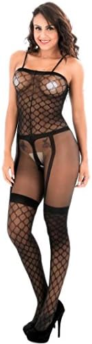 Women's Pantyhose. Fashion Sheer Lace Stockings net Striped Pantyhose Bodystockings Underwear Bodysuits (XXXL, Black) (Black)