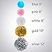 Blue 'N Blum Tissue Paper Pom Poms Decorations - Paper Flower - Party Decoration - Banner Happy Birthday for Party - Baby Shower - (12 pcs 12