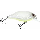 Freedom Tackle Rad 60 Squarebill Crankbait Lure | 2 1/2", 3/8 oz, White-Chart Belly, Dives 2 ft.