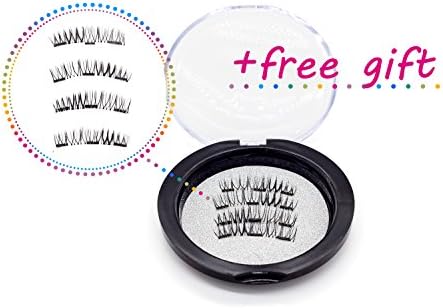 False Magnetic Eyelashes by Magic Things Premium Quality 3D Reusable False Eyelashes Set 1 pair of 3D eyelashes (2 pcs) + bonus - a mirror needed for natural longer thicker eyelash look