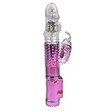 Tracy's Dog® Flirt Rotating Bullet 36-frequency Thrusting Soft Silicone Powerful Rabbit Vibratoir G-spot Stimulation Vibe Clit Masturbation Dildo (Purple)