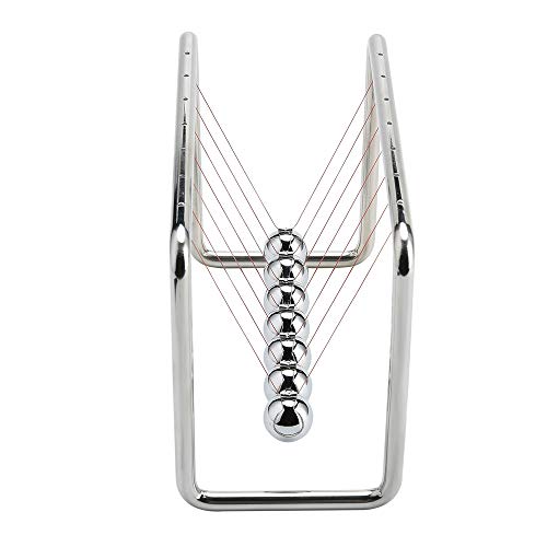 CERROPI Newtons Cradle, Newton Pendulum with 7 Balls, Classic Swing Newton Balance Ball, Science