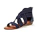 DREAM PAIRS Women's Elastica8 Summer Fashion Design Ankle Low Wedges Sandals