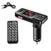 Perbeat Wireless In-Car FM Transmitter USB Car Charger Radio Adapter Audio Receiver Stereo Music Modulator Car Kit Hands Free Call AUX Input with Micro SD/TF Card Slot and IR Remote Control