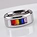 JAJAFOOK Stainless Steel Rings Mens Womens Wedding Gay Pride LGBT Rings for Gay & Lesbian US,Size 5-12