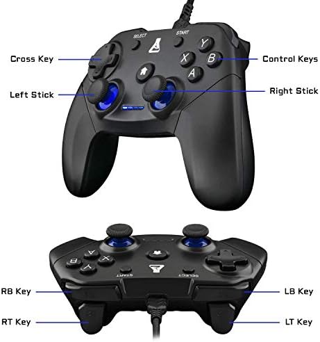 Controlador de jogos g-lab k-pad thorium para pc e ps3 com usb - vibração integrada - joystick para pc com windows 10-11, ps3, android (usb)