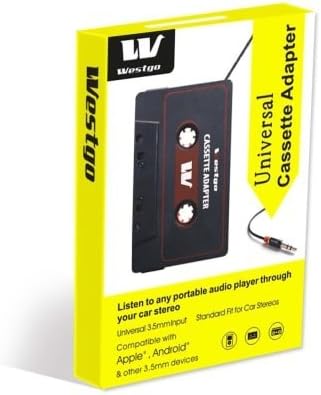 Westgo Cassette Adapter Car Stereo System For iPhone, iPod, Mp3 player, CD player, Smartphones