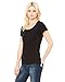 Bella Ladies Scooped Open Neckline T Shirt - Black - XX - Large