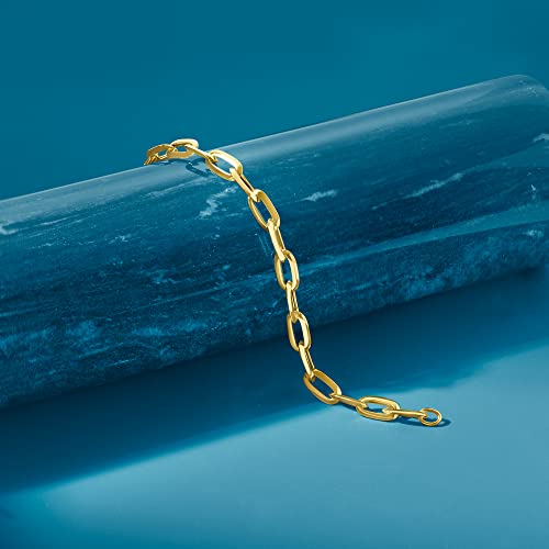 RossSimons Italian 14kt Yellow Gold Paper Clip Link Bracelet. 8 inches
