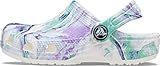 Crocs Kids' Classic Tie Dye Clog , White/Orchid, 12