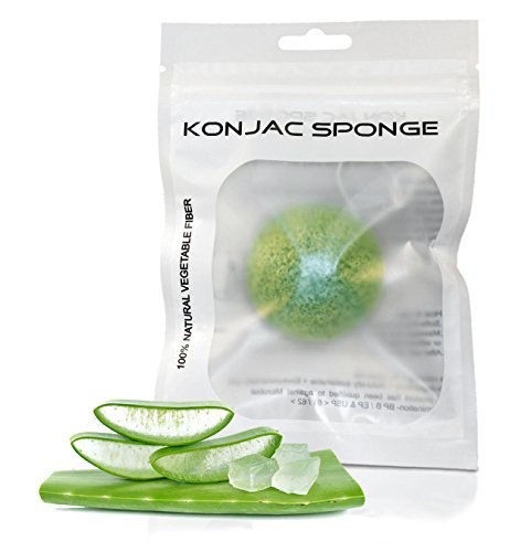 Aloe Infused Premium Konjac Sponge – Moisturizing, Anti Inflammatory 100% Natural Sponge Gentle Exfoliator & Pore Cleansing Facial Sponge - Ideal for All Skin Types - Sensitive, Dry, Oily & Acne Prone Aloe Infused Premium Konjac Sponge – Moisturizing, Anti Inflammatory 100% Natural Sponge Gentle Exfoliator & Pore Cleansing Facial Sponge - Ideal for All Skin Types - Sensitive, Dry, Oily & Acne Prone
