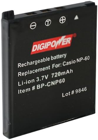 Digipower BP-CNP60 Replacement Li-Ion Battery for Casio NP-60DBA