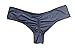 CFR Sexy Womens Ruched Butt Bikini Bottom V Cheeky T-Back Ladies Swimsuit Black,S