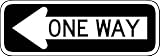 Street & Traffic Sign Wall Decals - One Way to the Left Sign - 12 inch Removable Graphic