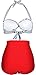 Angerella Retro 50s Stripe Swimsuits High Waisted Bathing Suits(BKI033-R1-2XL), Red(Stripe), US 10-12=Tag Size 2XL