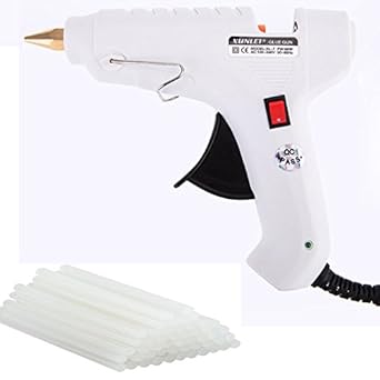 billionBAG Glue Gun 60 Watt Hot Melt Electronic Glue Gun, High Tech Heating Technology, for Art Craft/DIY/Woods/Paper/Cloth/Science Projects/School Projects (White,6 Glue Gun Stick Included)