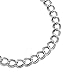 Hoops & Loops 925 Sterling Silver 6mm Italian Double Link Chain Bracelet for Charms, 6 3/4-7'' Women Men, Silver