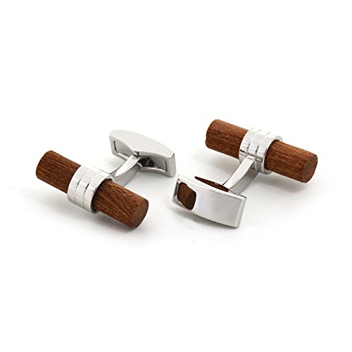 Merit Ocean Natural Wood Cufflinks Men's Wooden Cuff Links Wedding Business