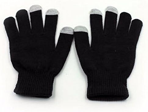 Skiing and Snowboarding Touch Screen Warm Black Unisex Conductive Gloves For Touchscreens Smart Phone
