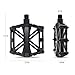 Chollima Aluminum Alloy Bicycle Pedals Road Bike Pedals for BMX MTB Cycling 9/16 Inch Black