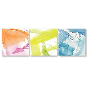 Abstract Color Home Artwork for Living Room Bedroom x3 Panels