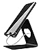 Adaker Cell Phone Stand, iPhone Stand: Holder, Cradle, Dock, Stand For Switch, All Android Smartphone, for iPhone X 8 7 6 6s Plus 5 5s 5c Fire Tablet Charging,Universal Phone Accessories Desk,Black