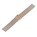 for Fossil Gen 4 Q Venture HR/Gen 3 Q Venture Watchband, TRUMiRR 18mm Watch Band Milanese Loop Stainless Steel Strap for Huawei Watch 1st/Fit Honor S1, 36mm Daniel Wellington,Rose Gold