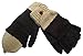 Alpaca Men's Wool Fleece Lined Texting Fingerless Hooded Gloves Mittens 4 iPhone